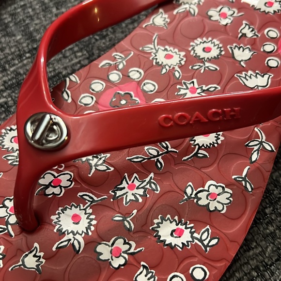 Coach Red Sandal size 7/8 - Picture 5 of 5